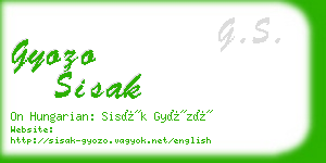 gyozo sisak business card